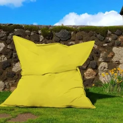 Pouf XXL extérieur jaune 180 cm ARTA