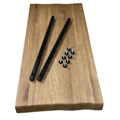 Rallonge pour les tables en chêne brun bords naturels 200 et 240 cm PALERME (50 cm)