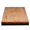 Rallonge pour table ronde extensible en chêne brun 130 cm PALERME (40 cm)
