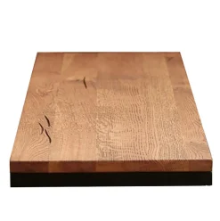 Rallonge pour table ronde extensible en chêne brun 130 cm PALERME (40 cm)