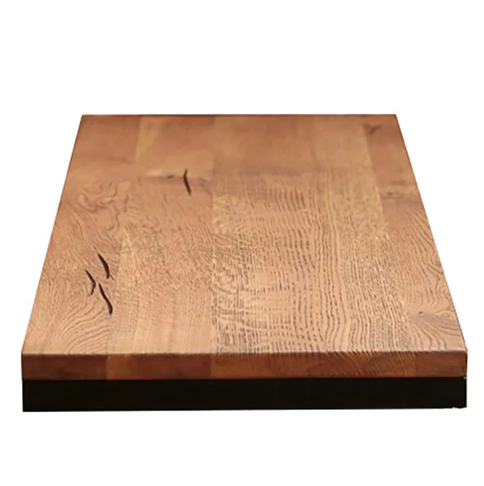Rallonge pour table ronde extensible en chêne brun 130 cm PALERME (40 cm)