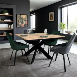 Rallonge pour table ronde/carrée extensible en chêne blanc 120 cm PALERME (40 cm)