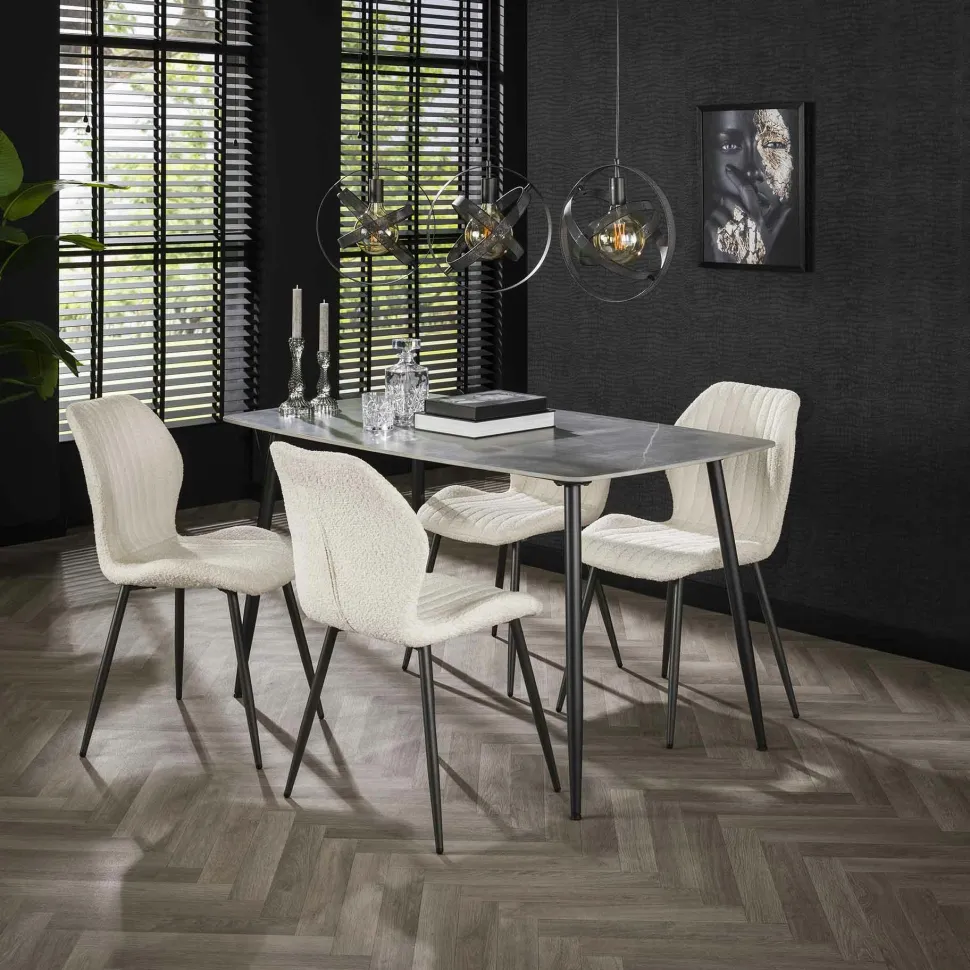 Salon de jardin 1 table ronde métal noir D70 cm - 2 fauteuils cordage couleur naturelle 1 coussin noir GIJON