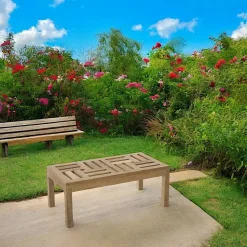 Salon de jardin en teck BERGEN (1 canapé 2 places, 2 fauteuils, 1 table basse)