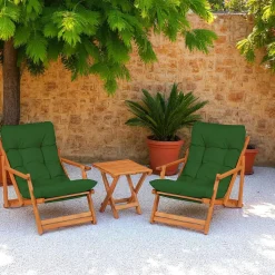 Salon jardin détente beige - 2 assises confort SORA