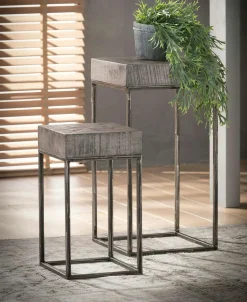 Sellette bois de manguier gris 70 cm LUCKNOW