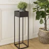 Sellette bois et métal noir industriel 60 cm CORUMBA