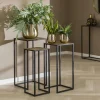 Sellettes noir et or NOVA (lot de 3)