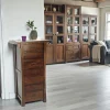 Semainier meuble bois massif style colonial MAORI