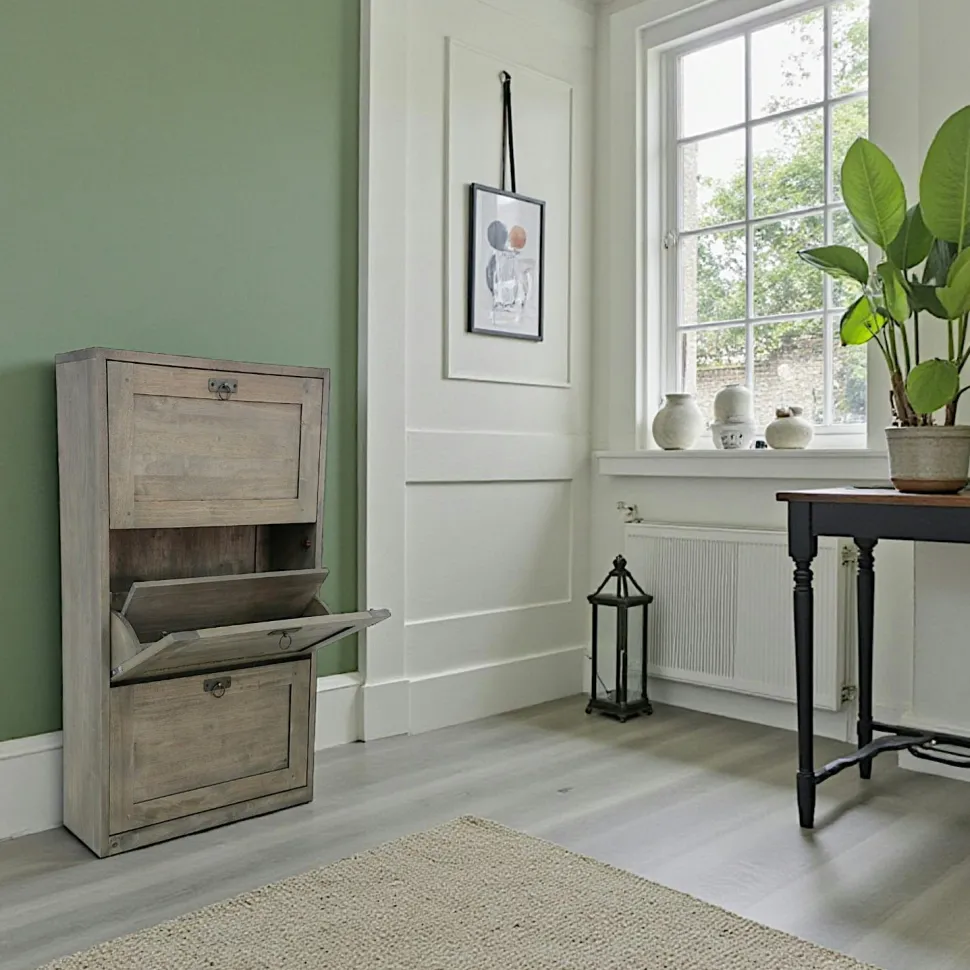 Semainier meuble bois massif style colonial MAORI