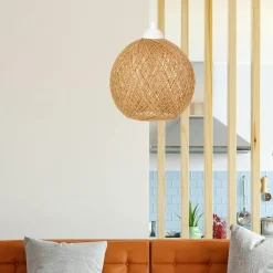Suspension blanche - double abat-jour avec tressage ZURICH