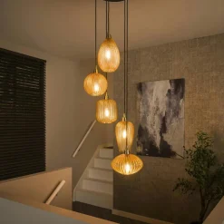 Suspension blanche moderne - forme florale BIEL