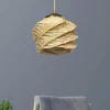 Suspension bohème forme boule - effet bambou OLTEN