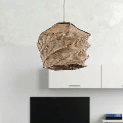 Suspension bohème forme ruche - effet bambou OLTEN
