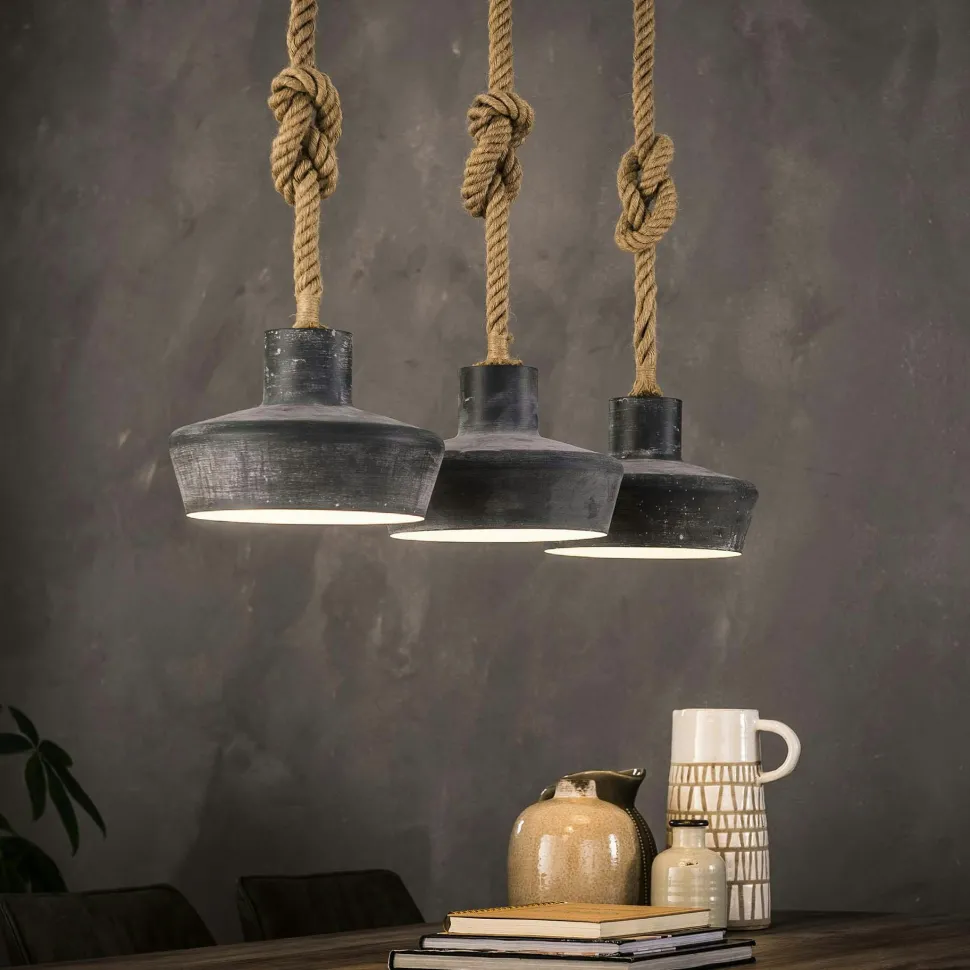 Suspension contemporaine 3 lampes effet glaçon finition chromée NIAGARA