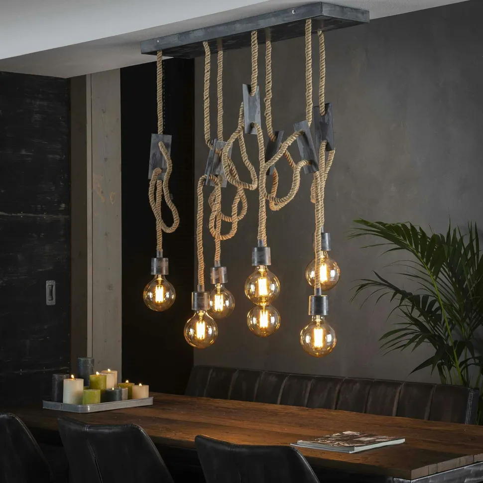 Suspension contemporaine 3 lampes effet glaçon finition chromée NIAGARA