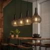 Suspension contemporaine 4 lampes gouttes effet maille TRIBECA