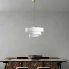 Suspension de chambre design – blanche, effet ruban ZURICH