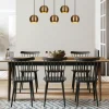 Suspension de table vintage en métal 5 globes SILE