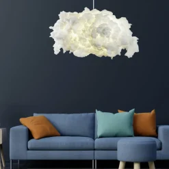 Suspension design blanche effet nuage, pour chambre SILE