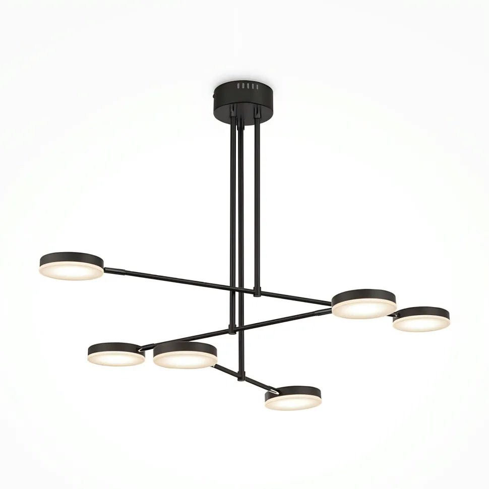 Suspension design LED – 6 lampes disques orientables OCALA