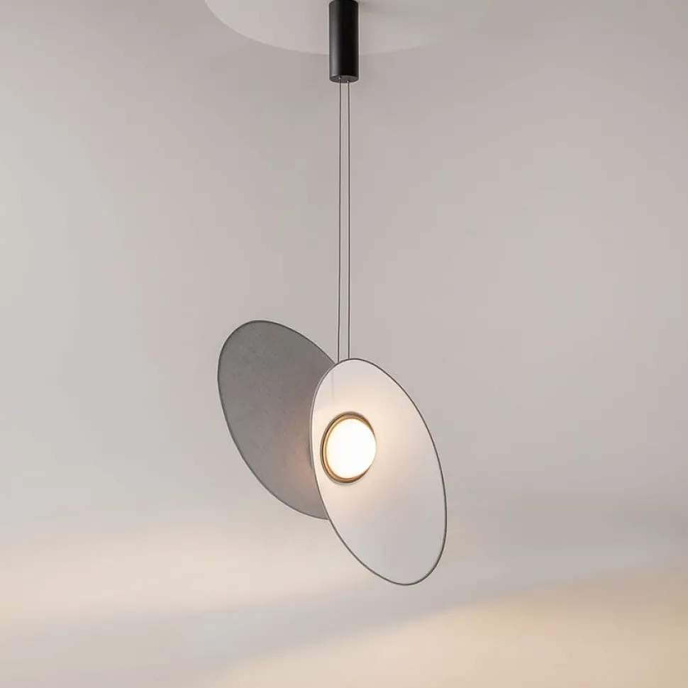 Suspension design LED – abat-jour diabolo gris JUNO
