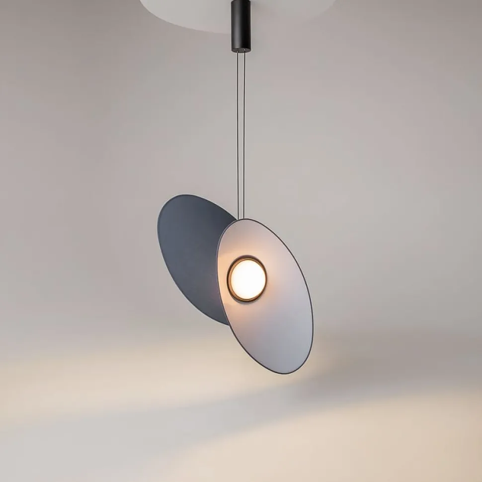Suspension design LED – abat-jour diabolo bleu JUNO