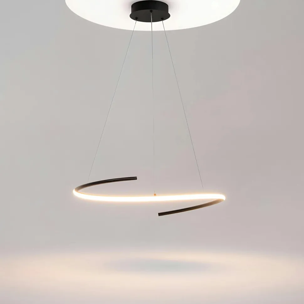 Suspension design LED avec boucle noire stylisée AVA