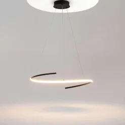 Suspension grappe moderne noire & cuivre, 5 abat-jour SILE