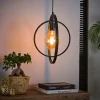 Suspension industrielle 1 lampe anneaux croisés TRIBECA