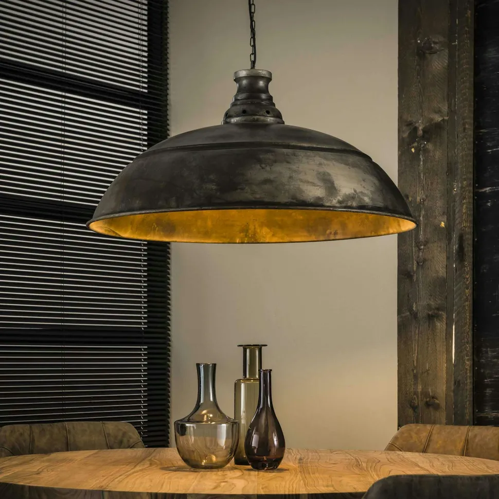 Suspension industrielle tuyau 3 demi-globes TRIBECA