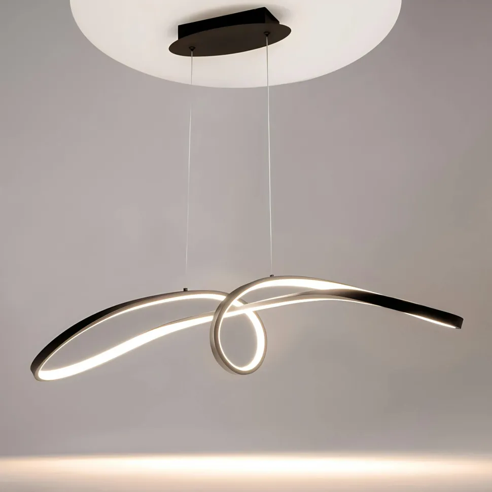 Suspension LED design - arc doré style minimaliste AVA