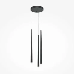 Suspension LED design dorée - 1 tige verticale AURORA