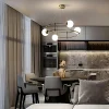 Suspension moderne - 4 globes sur structure spirale DELTONA