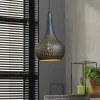 Suspension moderne 1 lampe forme goutte finition couleur cuivre JAVA