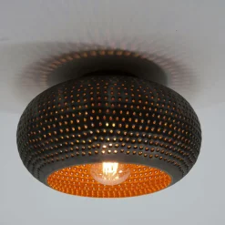 Suspension moderne 1 lampe forme goutte finition couleur cuivre JAVA