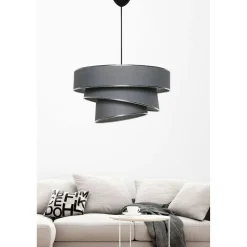 Suspension moderne beige - abat-jour triple ZURICH