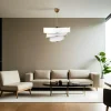 Suspension moderne blanche - abat-jour triple, moderne ZURICH