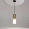 Suspension moderne dorée & blanche - forme sablier WINDER