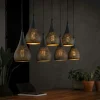 Suspension moderne goutte 7 lampes ajourées RALF