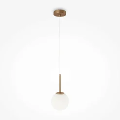 Suspension moderne noir & blanc – 5 globes en grappe DELTONA