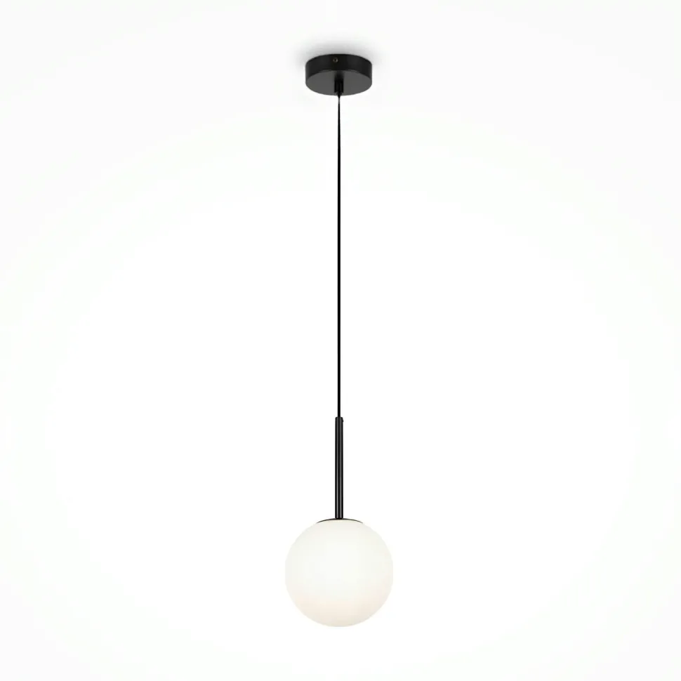 Suspension moderne noir & blanc – 5 globes en grappe DELTONA
