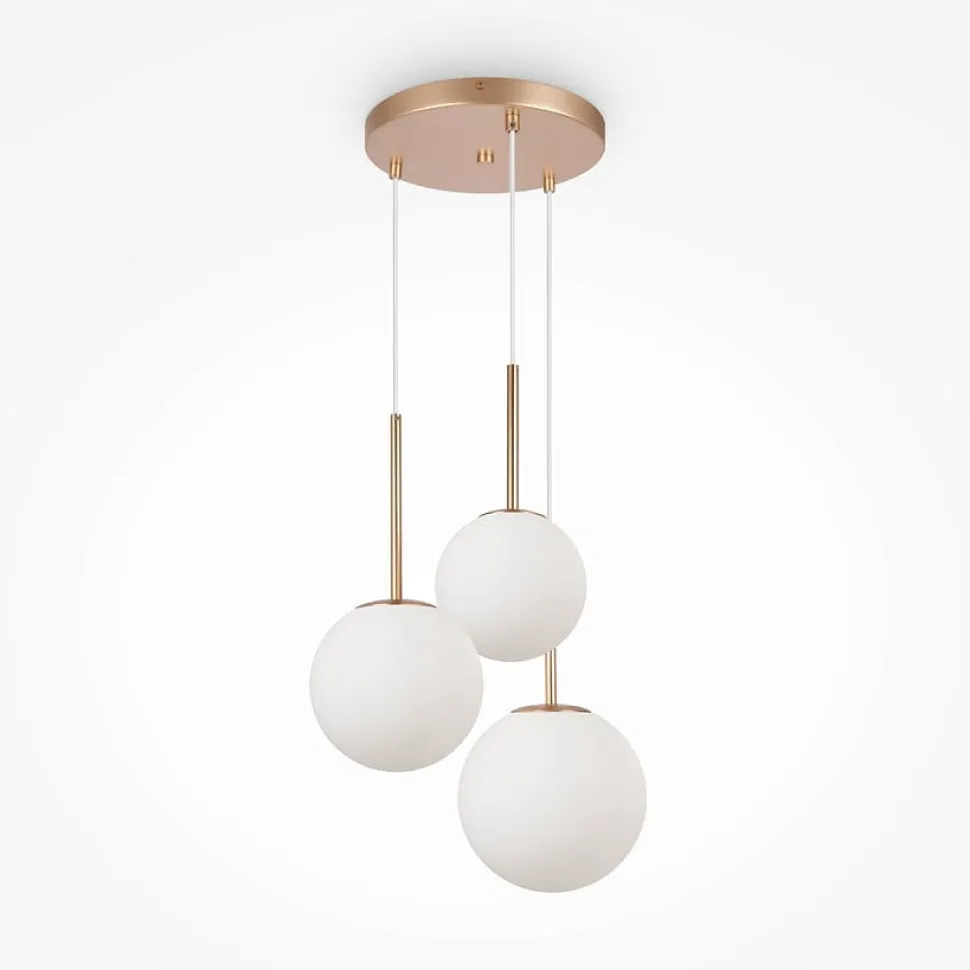Suspension moderne noir & blanc – 5 globes en grappe DELTONA