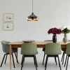 Suspension moderne noire et cuivre forme évasée SILE