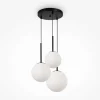 Suspension moderne noire - 3 globes en grappe DELTONA