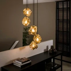 Suspension moderne étagée 5 lampes NIAGARA