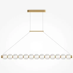 Suspension moderne verre - perles ciselées forme trapèze BELLA