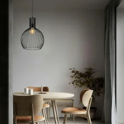 Suspension noire filaire – design globe moderne ERZIN