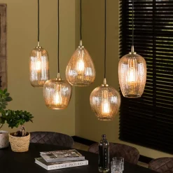 Suspension noire filaire design ERZIN