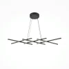 Suspension noire LED – barres croisées minimalistes SALEM